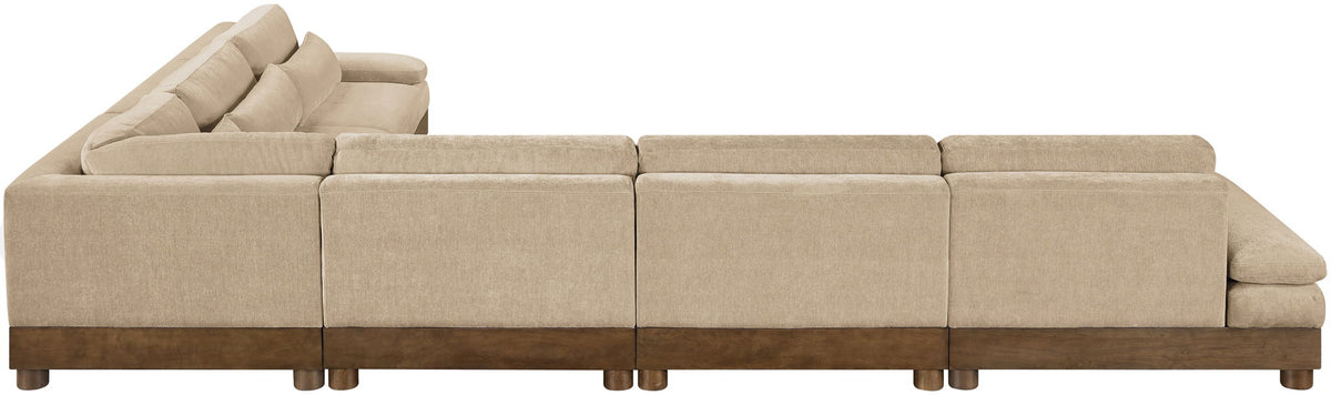 Turin - Chenille Fabric Upholstered Modular Sectional - Beige