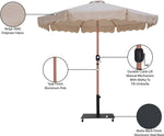 Amalfi - Aluminum Patio Umbrella - Black Base / Light Brown Pole