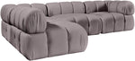 Orin - Fabric Velvet 4 Piece Modular Sectional