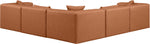 Cube - 5 Piece Modular Corner Sectional - Cognac