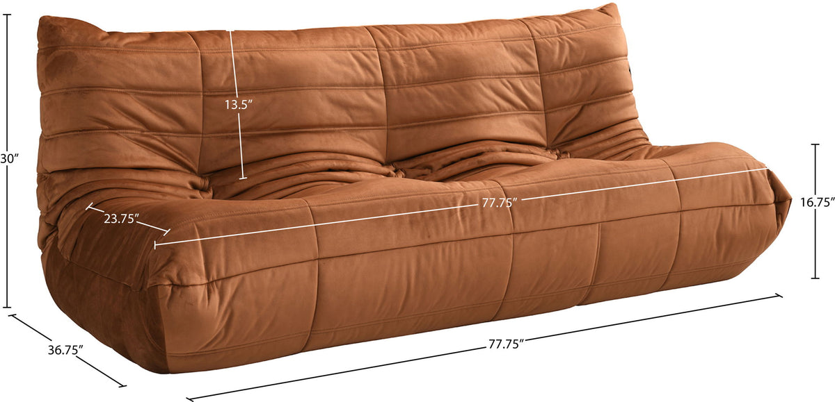 Relax - Velvet 77.75" Upholstered Sofa