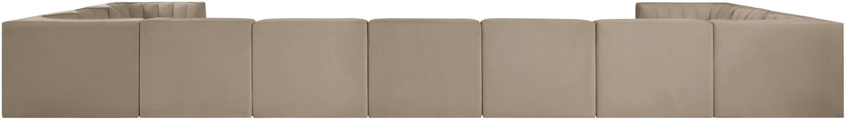 Rummi - Velvet Performance Fabric Upholstered 11 Piece Modular Sectional