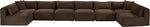 Shaggy - 8 Piece Modular U-Shaped Armless Sectional