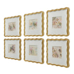 Garden Mist - Framed Canvases (Set of 6) - Gold / Pink