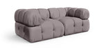 Orin - Velvet Performance Fabric Upholstered 2 Piece Modular Sofa (2 Corner Chairs)