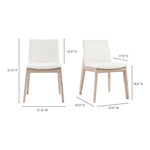Deco - Oak Dining Chair (Set of 2) - Cream White