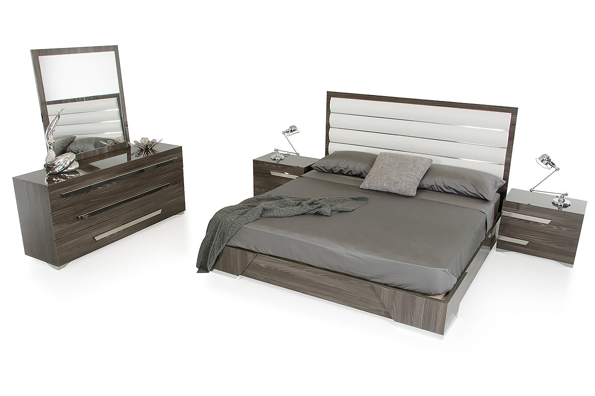Eastern King Capulet Italian Modern Grey Bedroom Set by VIG Furniture - View 1