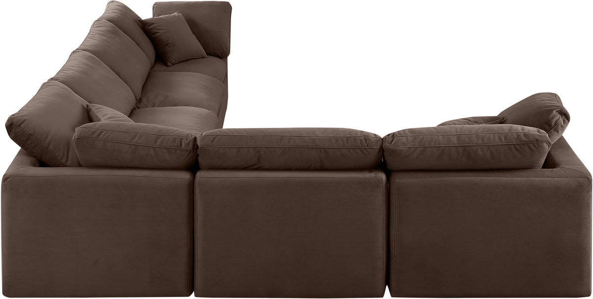 Indulge - Velvet 6 Piece Modular Corner Sectional