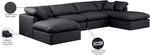 Indulge - Faux Leather 6 Piece Modular Double Chaise Sectional