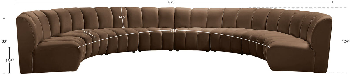 Infinity - 8 Piece Velvet Modular Sectional