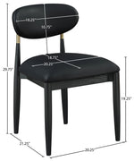 Riccio - Dining Side Chair (Set of 2) - Black And Gold Frame