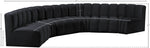 Arc - Velvet 6 Piece U-Shaped Modular Sofa