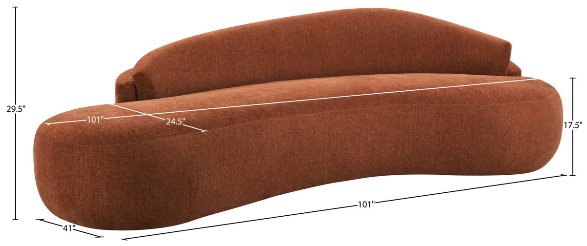 Caspian - Chenille Fabric Upholstered Sofa