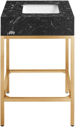 Marmo - Engineered Marble Bathroom Vanity With Gold Base