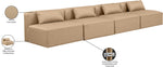 Cube - Modular 4 Piece Armless Sofa - Tan