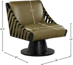 Millwin - Swivel Accent Chair With Black Base