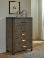 Radkin - Five Drawer Chest - Burnished Brown