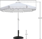 Amalfi - Patio Umbrella - Black Base / White Pole