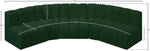 Arc - Boucle Fabric 5 Piece U-Shaped Modular Sofa