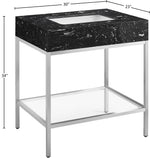 Marmo - Engineered Marble Bathroom Vanity With Chrome Base