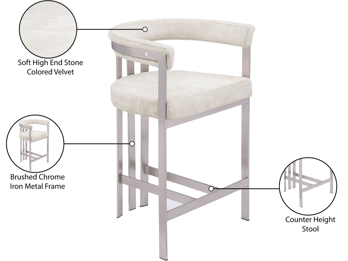 Marcello - Counter Stool (Set of 2) - Stone