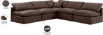 Indulge - Velvet 5 Piece Modular Corner Armless Sectional