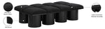 Pavilion - 8 Piece Modular Bench With Black Base