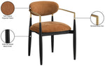 Riccio - Fabric Dining Arm Chair (Set of 2) - Black And Gold Frame