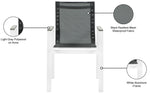 Nizuc - Outdoor Patio Dining Arm Chair With White Frame And Gray Arms (Set of 2)