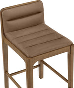 Ellis - Vegan Leather Upholstered Counter Stool (Set of 2) - Brown Base