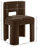 Zuno - Velvet Performance Fabric Upholstered Dining Chair (Set of 2)