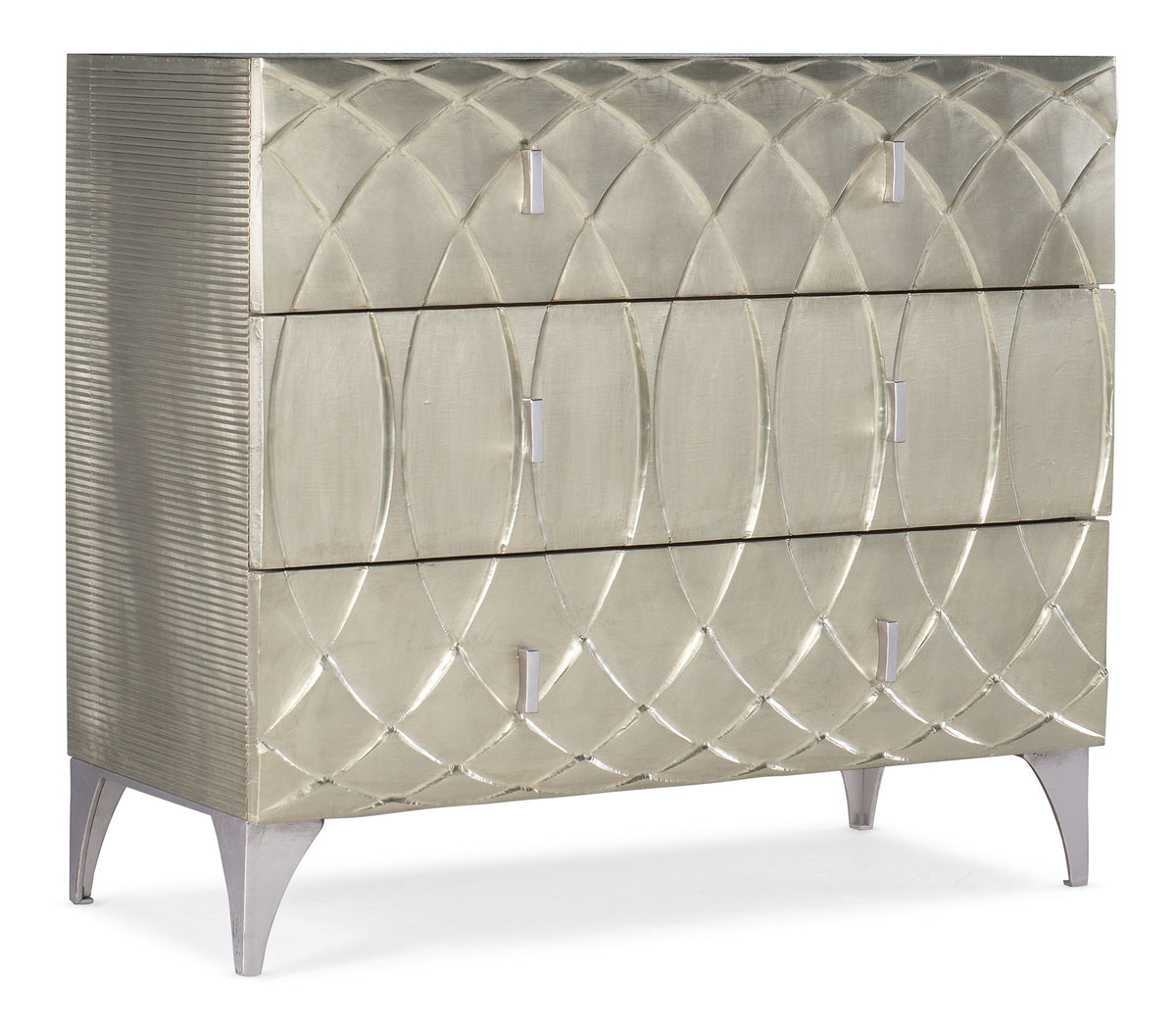 Melange - Mathilda 3-Drawer Chest - Silver