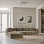 Shaggy - Fabric 5 Piece Modular Sectional With Ottoman