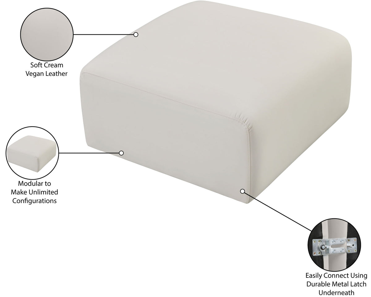 Arc - Faux Leather Ottoman