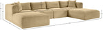Shaggy - 6 Piece Modular Sectional With 2 Ottomans