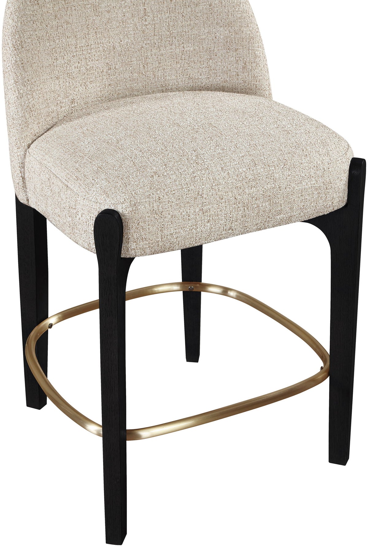 Torino - Counter Stool With Brushed Black Base