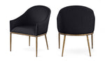 Ferro - Upholstered Dining Arm Chair With Brushed Gold Legs