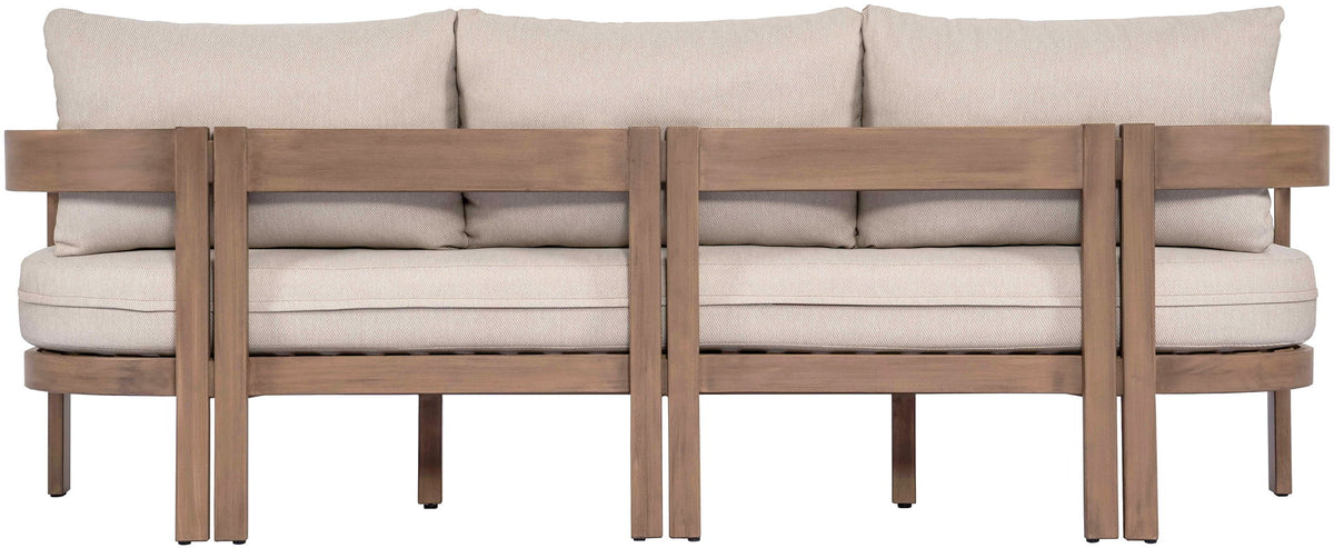 Newport - Water Resistant Fabric 86.75" Upholstered Outdoor Patio Sofa