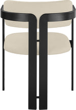 Aurum - Vegan Leather Upholstered Dining Chair With Graphite Black Base (Set of 2)