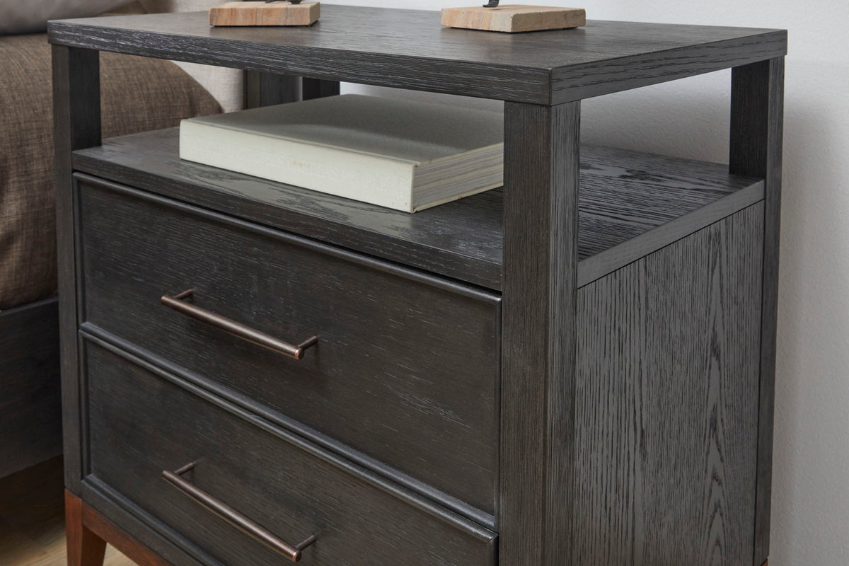 Waterfall - Nightstand - Deep Ebony
