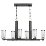 Jarsdel - 6 Light Industrial Island Light - Black