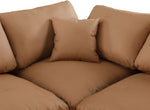 Comfy - 6 Piece Faux Leather Modular Armless Sectional