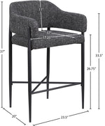 Dame - Fabric Upholstered Counter Stool (Set of 2)