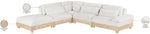 Turin - Chenille Fabric Upholstered Modular Sectional - White