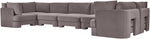 Hammond - Velvet Performance Fabric Upholstered 7 Piece U-Shaped Sectional