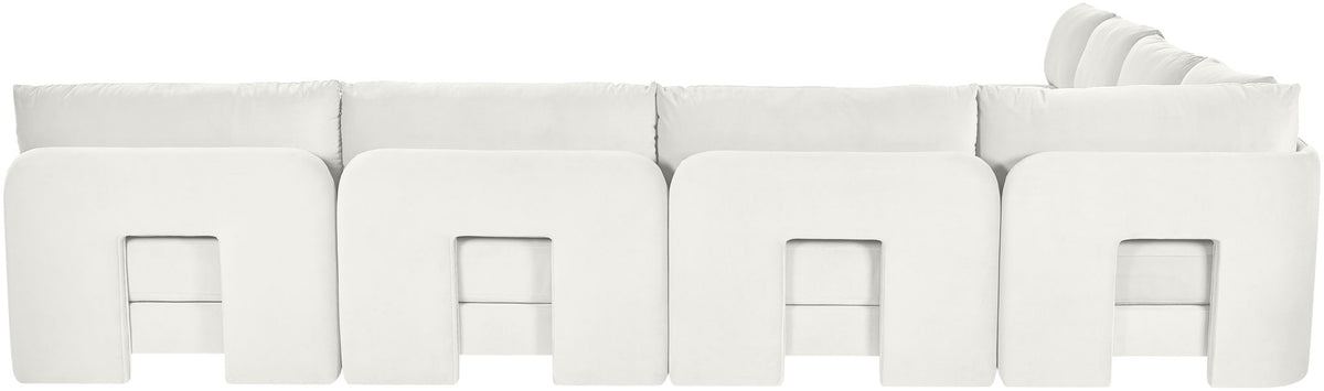 Hammond - Velvet Performance Fabric Upholstered 7 Piece Armless Sectional