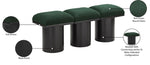 Pavilion - 3 Piece Modular Bench With Black Base