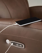 Pincara - Power AutoGlide Recliner With Audio System - Umber