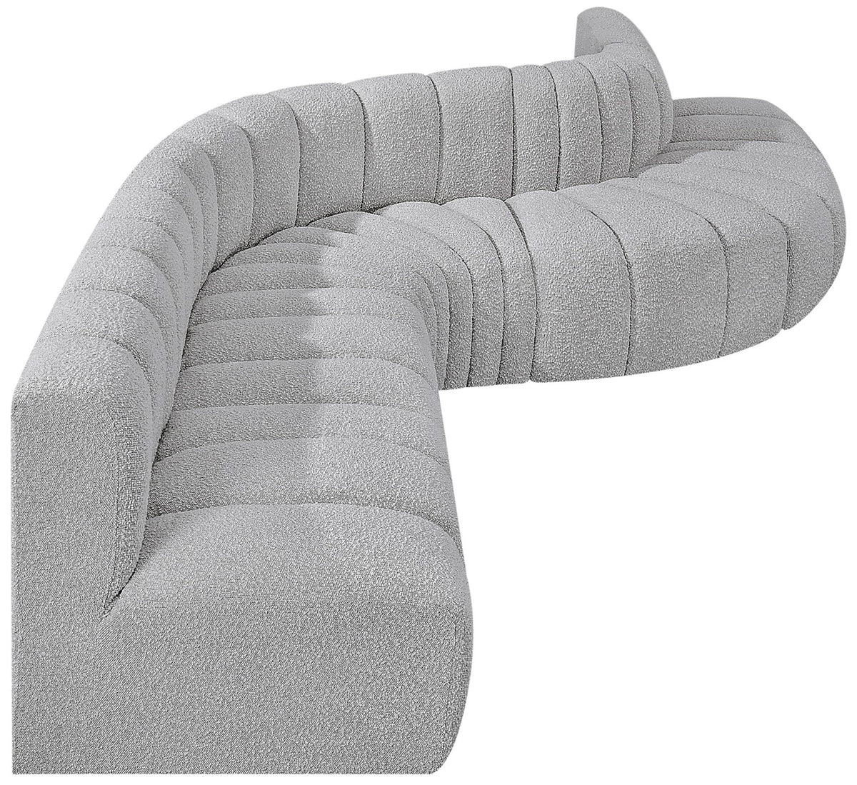 Arc - Boucle Fabric 7 Piece Modular Sofa