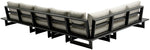 Maldives - 5 Piece Water Resistant Outdoor Patio Modular Sectional With Gray Base